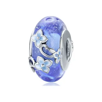 Přívěsek B-TOP Skleněný korálek SECRET GARDEN - STŘÍBRO 925