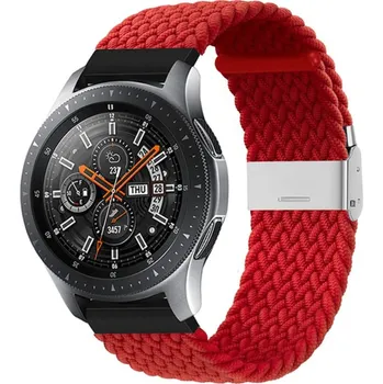 Příslušenství k chytrým hodinkám eses Pletený nylonový řemínek s přezkou 22 mm - Červený