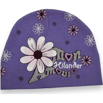 Čepice Fashion Dívčí fialová jarní čepice 01 Barva: Fialová