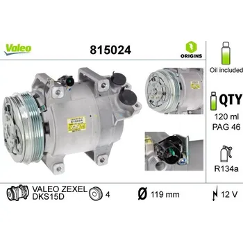 Kompresor klimatizace Kompresor, klimatizace VALEO 815024