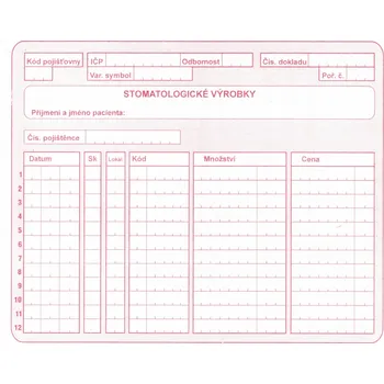 Tiskopis Stomatologické výrobky