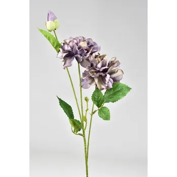 umělá květina Podzimní růže fialová 68 cm (137355 001 GL03521 růže fialová)