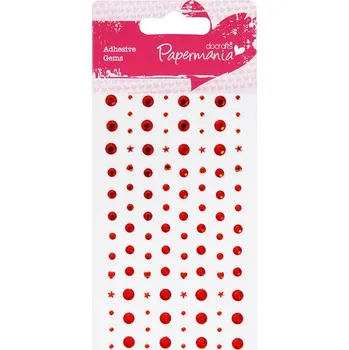 samolepka WEST DESIGN Samolepicí kamínky červené 104ks