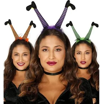 Karnevalový doplněk Guirca Čelenka - nohy čarodějnic