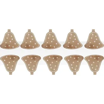 Vánoce MFP kolíček dřevěný zvonek 4,8cm/10ks 8886402