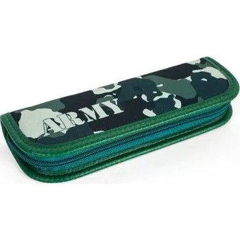 Penál Penál HS4 Army moro 1 zelený