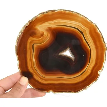 Přírodní kámen Achát plátek s dutinkou z Brazílie (205g)