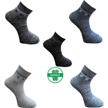 Pánské ponožky PeSaiL Pánské zdravotní ponožky s bambusovým vláknem - Mix barev TERMO (5 parů) Barva: Mix barva, Velikost: 43-46