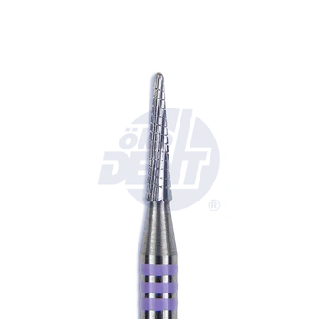 Fréza extra jemná tvrdokovová fréza spirálový břit, kónus, zaoblený | do násadce | 500 104 198 134QS 016