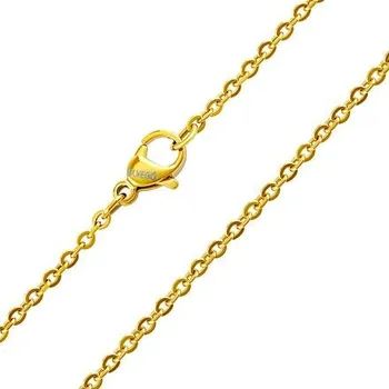 Šperk Pozlacený řetízek Anker Roma z chirurgické oceli 2 mm varianta 45cm KMM24329-45cm