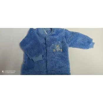 Kojenecké oblečení Kojenecký kabátek fleece-peří - vel. 62 středně modrý - bez výšivky