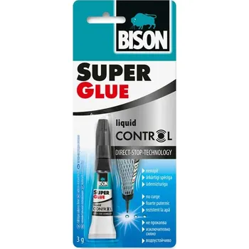 Průmyslové lepidlo BISON vteřinové lepidlo SUPER GLUE CONTROL 3 g