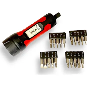 Příslušenství pro sportovní střelbu ODEON OPTICS Sada momentový klíč/šroubovák s ukazatelem ODEON + 20 bitů