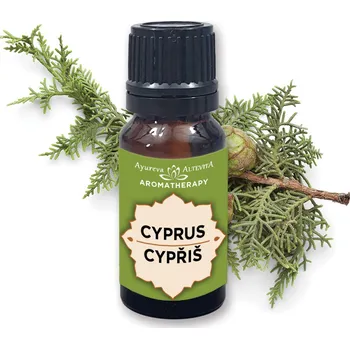 Vůně do bytu Altevita 100% esenciální olej CYPRUS - Olej dlouhověkosti a nových začátků 10 ml