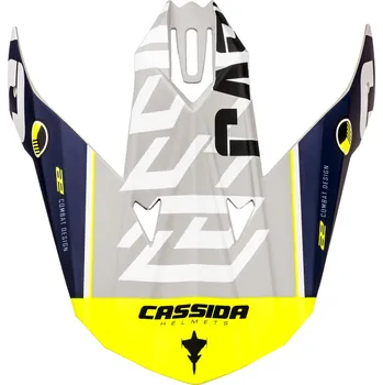 Helma na motorku kšilt pro přilby Cross Cup Sonic, CASSIDA (modrá matná/bílá/žlutá fluo)