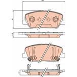 Sada brzdových destiček, vždy 4 kusy v sadě TRW GDB3621