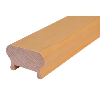 Dřevěný profil (62x43 mm / L: 2300 mm), materiál: buk, broušený povrch bez nátěru, balení: PVC fólie