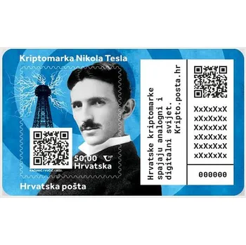 Poštovní známka (2022) MiNr. 1598 **- Chorvatsko - BLOCK 87 - Kryptozn. - Tesla