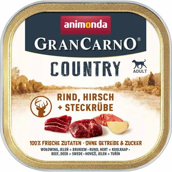 Krmivo pro psa animonda GranCarno Country hovězí a jelení maso s tuřínem 22 × 150 g