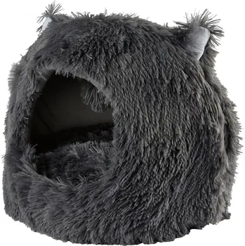 Pelíšek pro kočku ZooRoyal hebká kukaň Lazy 45×35 cm Antracit