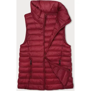 Dámská vesta Červená dámská prošívaná vesta (5M9155-270) odstíny červené L (40)