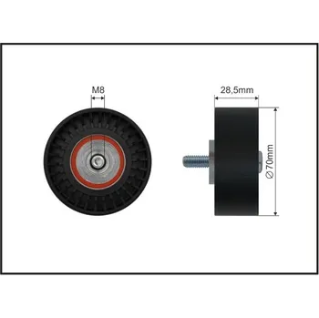 Auto-moto Vratná/vodicí kladka, klínový žebrový řemen Caffaro 11-09