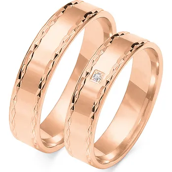 Prsten SOFIA zlatý dámský snubní prsten ZSO-100WRG