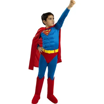 Funiglobal - Deluxe kostým Superman pro děti - 7-9 years