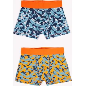 Chlapecké spodní prádlo boxerky YO - SADA 2 ks maskáčové oranž velikost oblečení - děti: 146/152