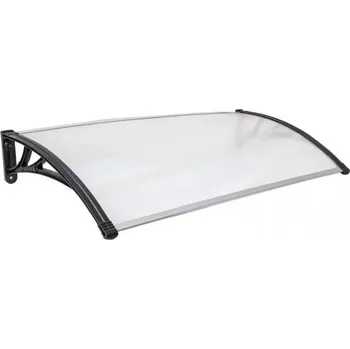 Stříška nad vchodové dveře Vchodová stříška Eco 120 x 80 cm černá / čirá