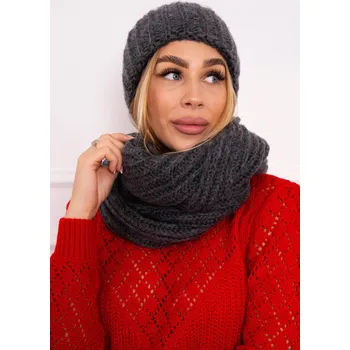 Čepice Dámská silná žebrovaná souprava P100 graphite UNI