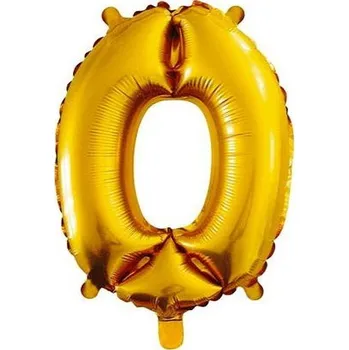 Balónek Balón narozeninový 86cm - číslo 0, zlatý