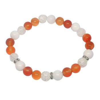 Náramek LETNÍ POHODA -náramek mix karneol a křišťál
