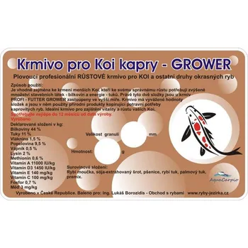 Krmivo pro rybičky GROWER 3 mm / Krmivo pro Koi kapry 800 g