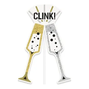 Party dekorace Unique - Sada fotodoplňků - silvestrovská předsevzetí -