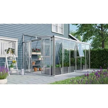 Skleník skleník VITAVIA ATHENA 10200 sklo 3 mm + PC 10 mm stříbrný