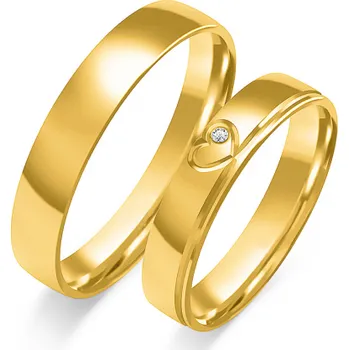 Prsten SOFIA zlatý dámský snubní prsten ZSO-368WYG-CZ