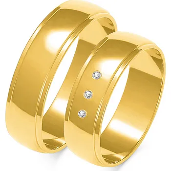 Prsten SOFIA zlatý dámský snubní prsten ZSA-153WYG-DIA