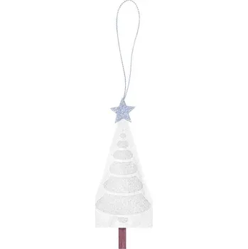 Vánoční dekorace MFP závěs stromek 6,5cm bílý 8886456