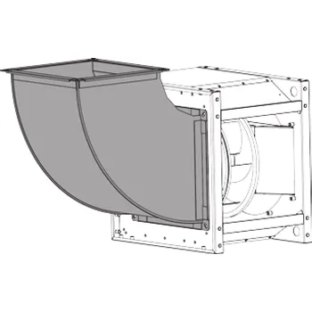 RFU-250-OB90-AKV1 oblouk 90° pro průmyslový radiální ventilátor Alteko RFU