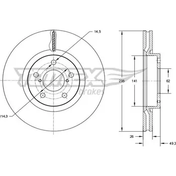Brzdový kotouč Brzdový kotouč TOMEX Brakes TX 73-23