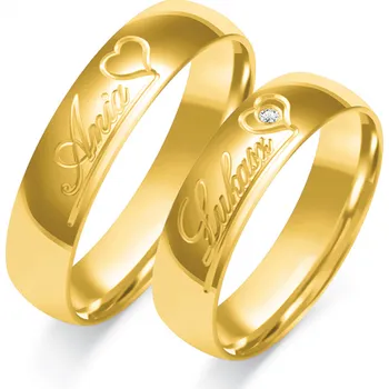 Prsten SOFIA zlatý dámský snubní prsten ZSO-378WYG-CZ