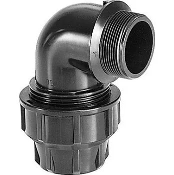 Vodovodní potrubí PLAS-FIT PLASSIM WA koleno 20x1/2", s vnějším závitem, svěrné, voda, plast