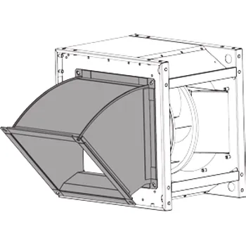 RFU-400-OB45-AKV2 oblouk 45° pro průmyslový radiální ventilátor Alteko RFU