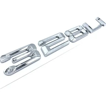 Znak automobilu 328Li nápis starý styl - chromový