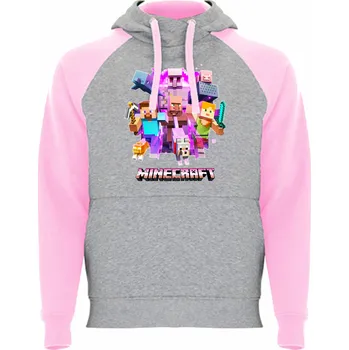 Dívčí mikina Mikina Minecraft Pink Velikost: 98/104 - 3/4roky