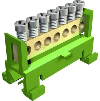 elektroinstalační lišta OBO Bettermann 2054019 svorková lišta zelená 7pólová 16 mm² sada 10 ks 10 ks