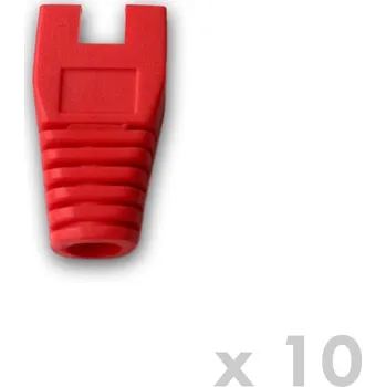 Konektor DATACOM Ochrana RJ45 s výřezem ČERVENÁ (10ks) 4344