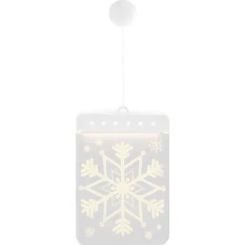 Vánoční dekorace LED světelná ozdoba na okno SNOWBALL bílá