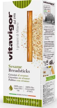 Slaná tyčinka Vitavigor Grissini tyčinky sezamové 125 g